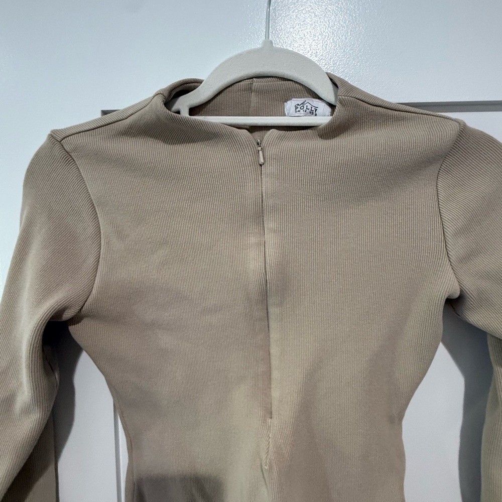 Oh Polly Taupe Women's Sweater